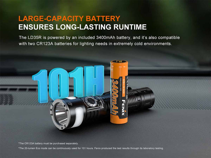 battery fenix ld35r multipurpose flashlight