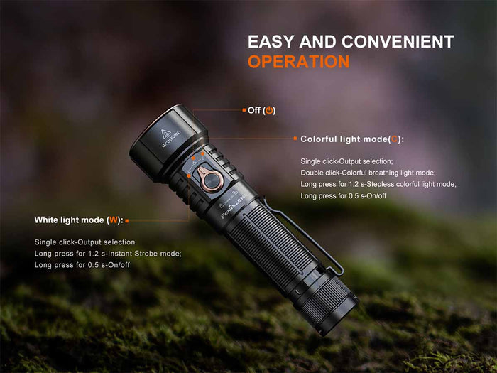 switch operation fenix ld36r multicolor flashlight