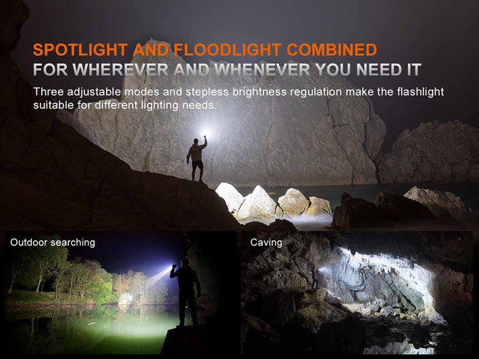 fenix lr35r pro 10000 lumen flashlight spotlight floodlight