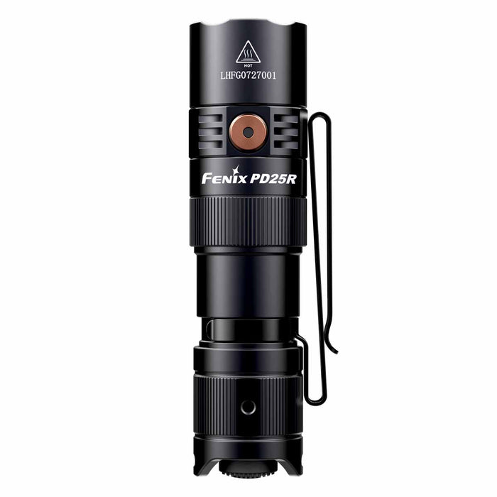 fenix pd25r rechargeable flashlight edc side view