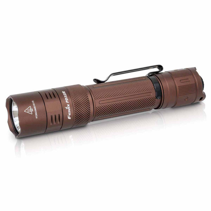 Fenix Rechargeable rechargeable flashlight brown on a white background