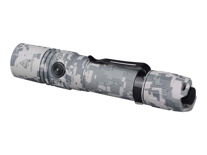 Fenix PD35v2 camo flashlight tail switch