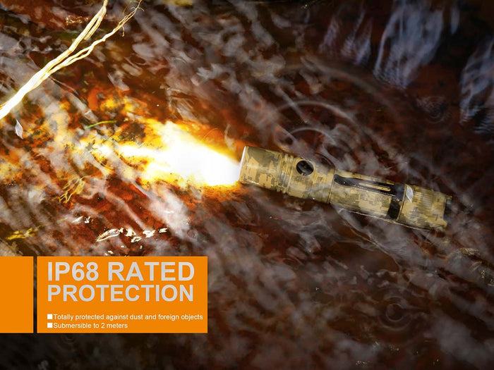 Fenix PD35v2 camo flashlight waterproof
