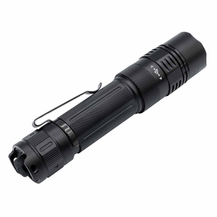 fenix pd45r ace flashlight on a white background back tail
