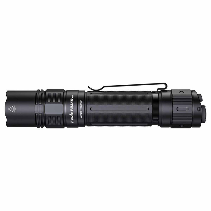 fenix pd36r pro rechargeable flashlight side view