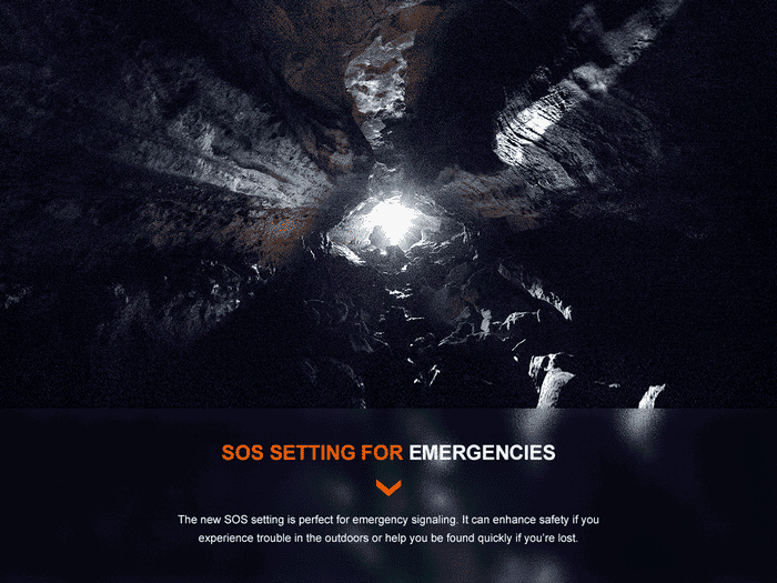 fenix pd40r v3.0 rechargeable flashlight s.o.s.