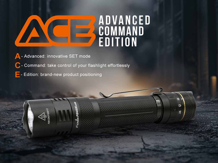 fenix pd45r ace flashlight advanced command edition
