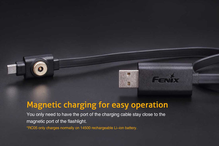 Fenix RC05 Rechargeable Flashlight magnetic cable