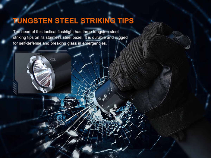 glass breaking tips fenix tk21r tactical flashlight