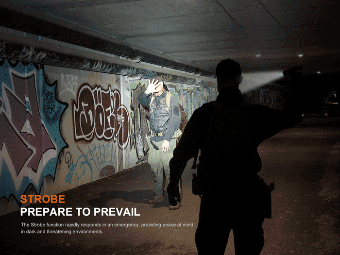 fenix tk22r tactical flashlight strobe mode