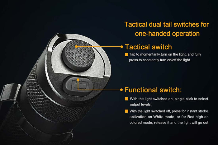 fenix tk25 R&B hunting flashlight tactical switches