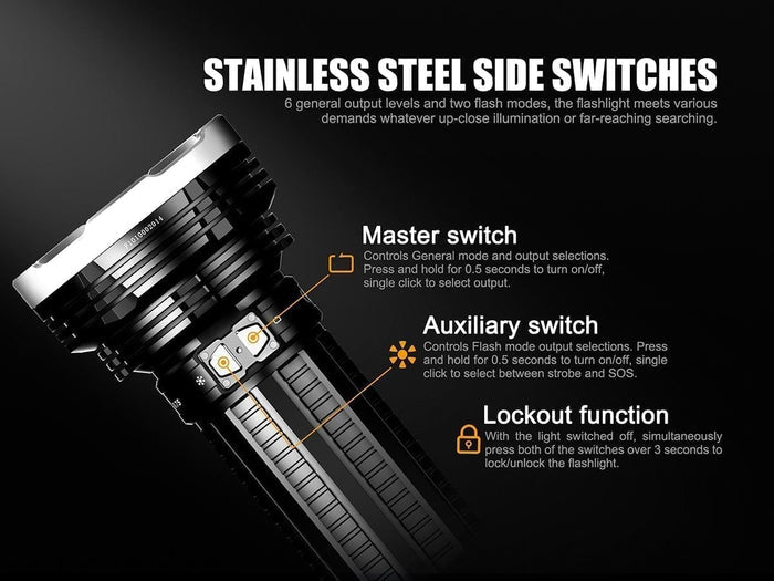 fenix tk75 2018 flashlight switches