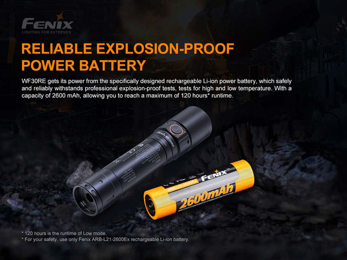 WF30RE intrinsically safe flashlight battery