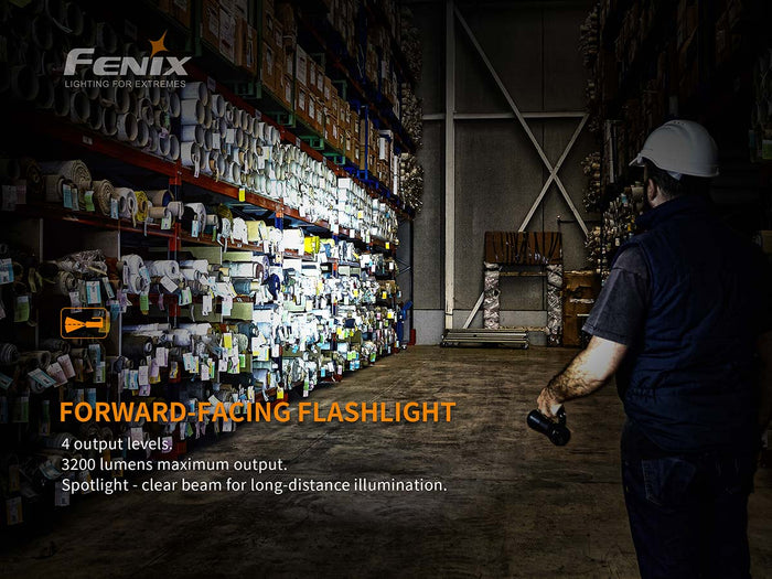 Fenix WT50R flashlight forward-facing