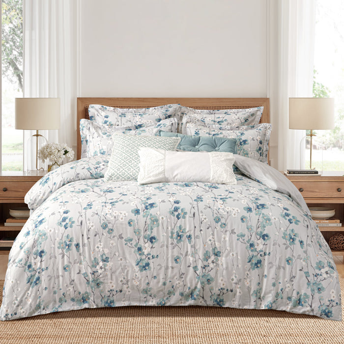 Florina Blue Velvet Pillow