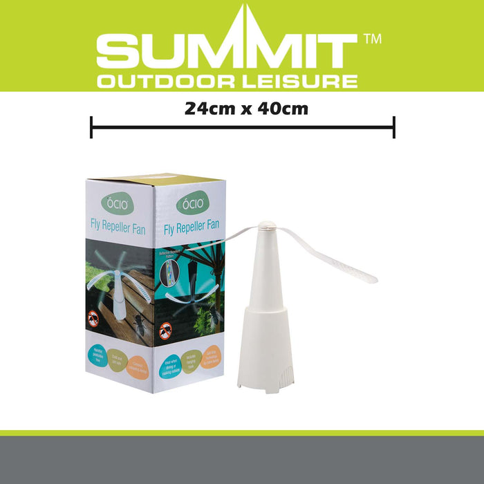 Fly Repellent Fan  White - 24cm x 40cm