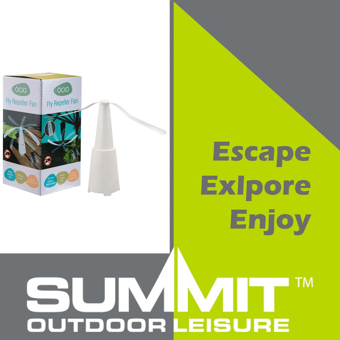 Fly Repellent Fan  White - 24cm x 40cm