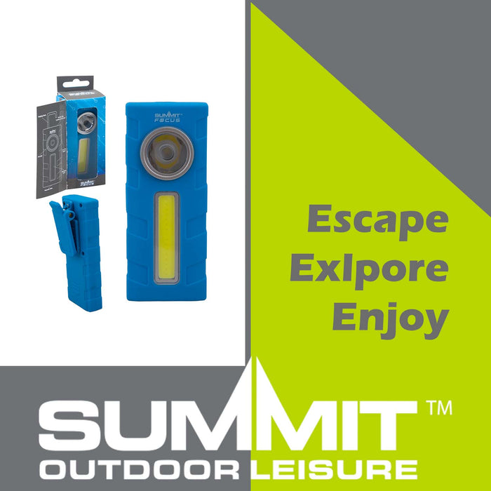 Focus Work Light with rubber Casing  Blue - 11cm x 5cm