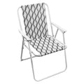 Folding Chair in Geo Design  Grey - 76cm x 53cm