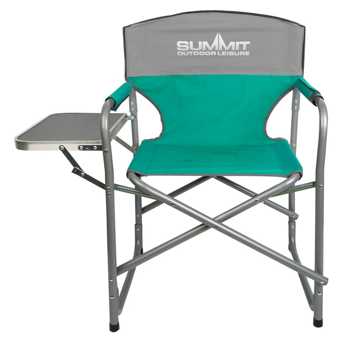 Folding Chair with Side Table  Green - 78cm x 82cm
