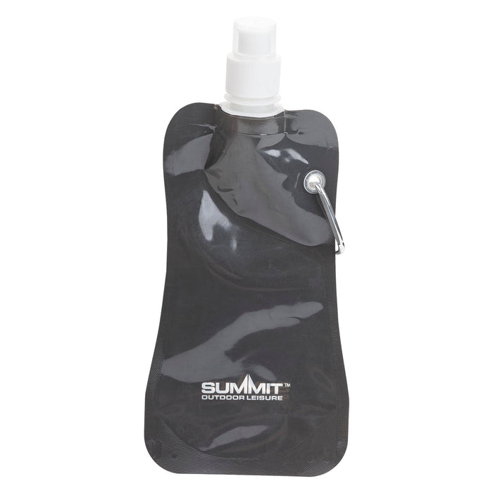 Folding Water Bottle  Black - 24cm x 3cm