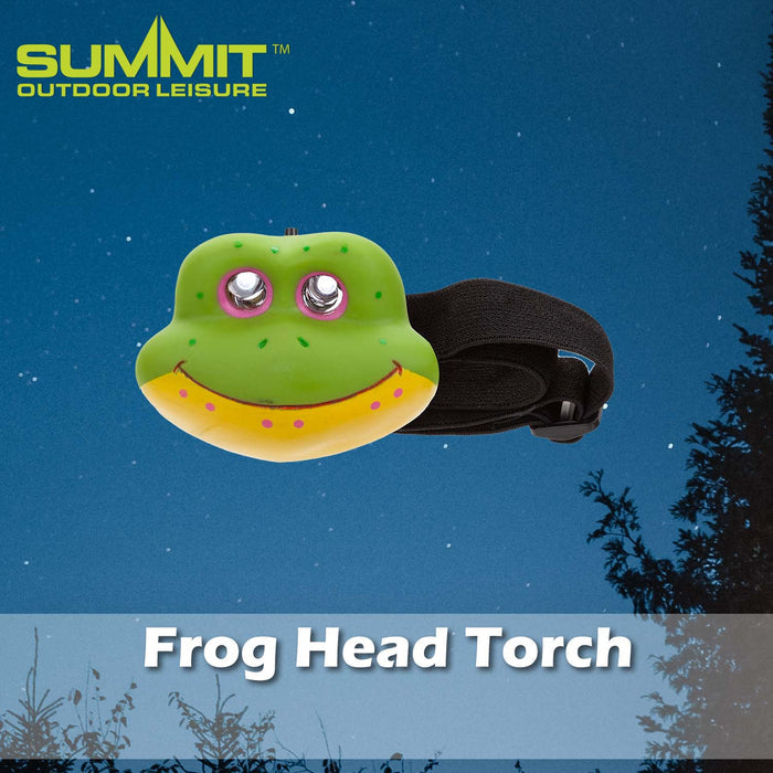Frog Head Torch Good for Days Out Green - 8cm x 7cm