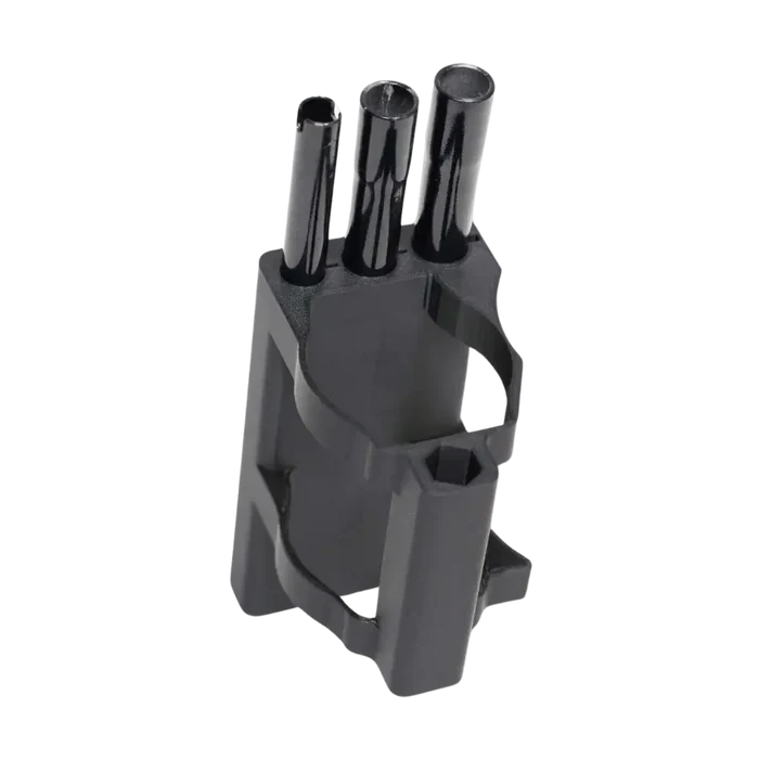 Chrome jack sleeve protects air motor on Gaither #81 bottle jacks