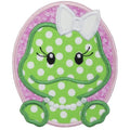 Oval Girl Frog Patch - Sew Lucky Embroidery