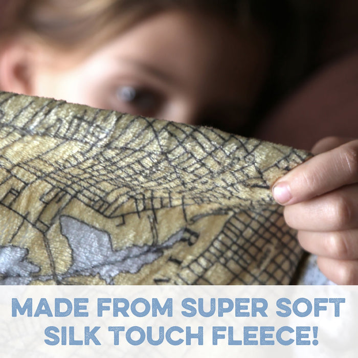 Door County, WI Vintage Topographical Map Blanket - Maritime Tribes USABlanket