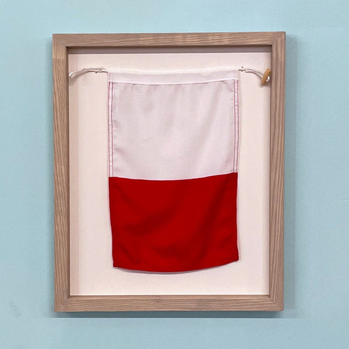 "H" Nautical Flag in Glass-Free Shadow Box Frame - Maritime Tribes USA