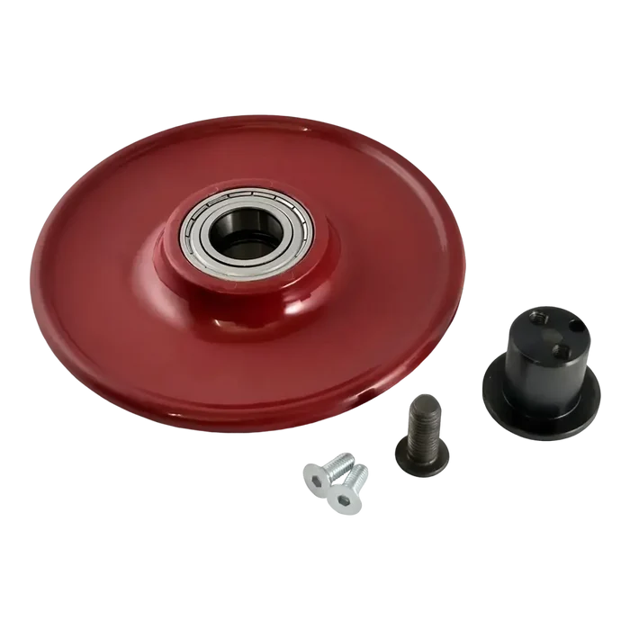 Red metal pulley wheel with silver bearing for Hunter 111-154K OEM bead breaker roller
