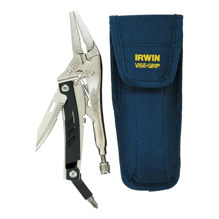 Irwin 6LN Vise-Grip Multi Pliers in navy blue pouch for ultimate tool convenience