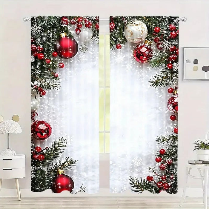 🎅Kalėdų išpardavimas 49% nuolaida🎄Kalėdų užuolaidos-LT