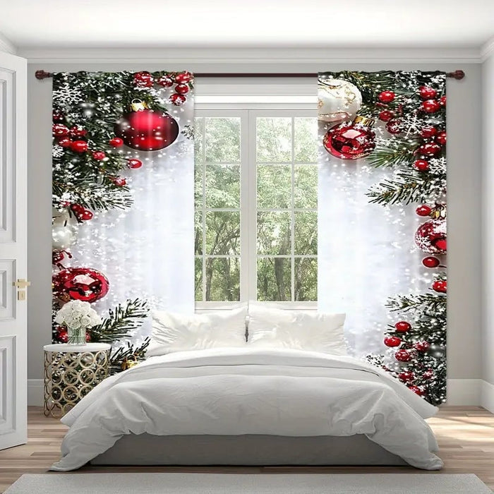 🎅Kalėdų išpardavimas 49% nuolaida🎄Kalėdų užuolaidos-LT
