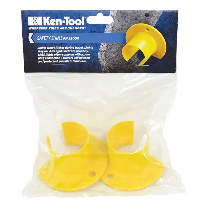 Yellow Ken-Tool Pigtail Plug Safety Shims in clear bag, perfect to fix trailer light
