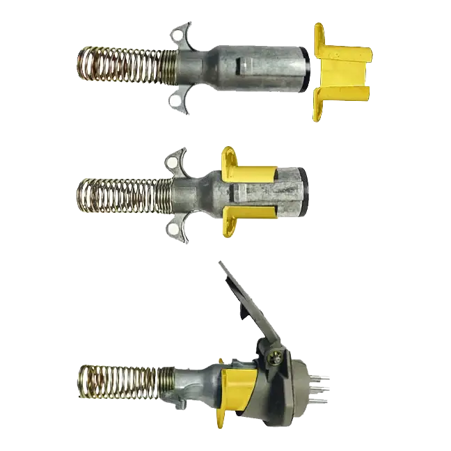 Door lock cylinder mechanism with springs and yellow parts for Ken-Tool Pigtail Plug Sure Shim