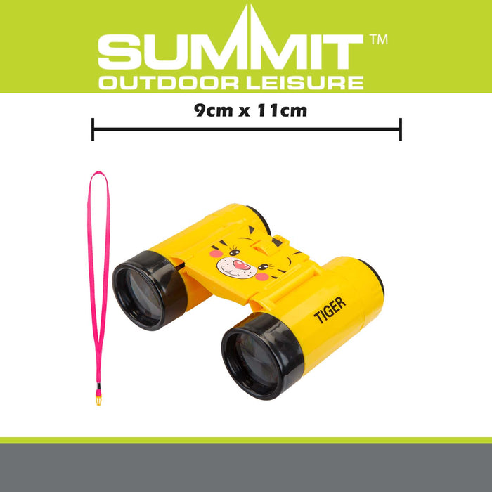Kids Tiger Binoculars  Yellow - 9cm x 11cm