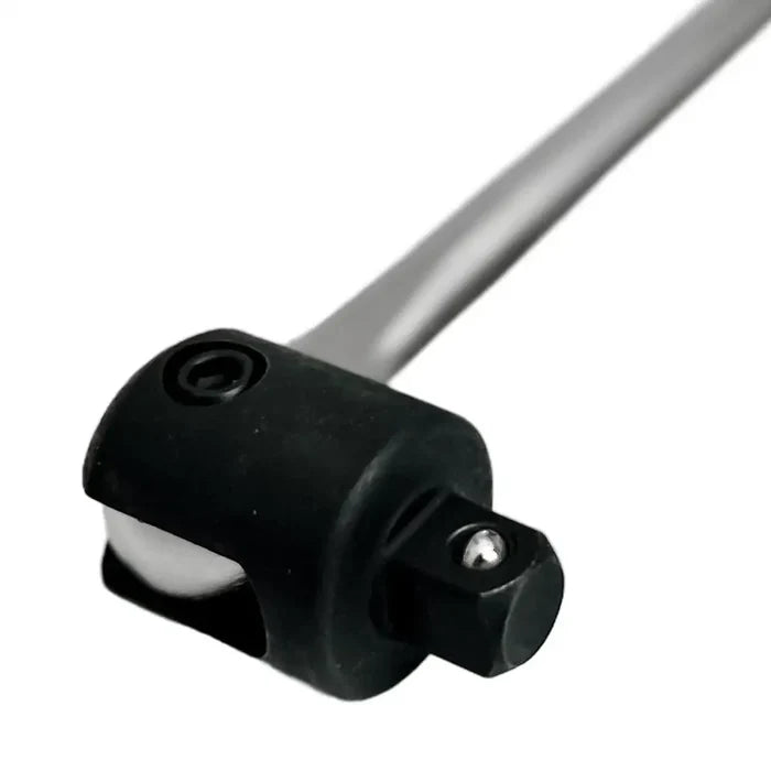 KTI 1/2 Drive Chrome Breaker Bar 24 Flex Knurl Grip - Torque