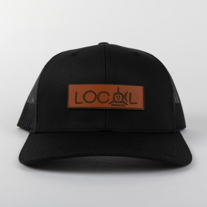 Leather Local Trucker - Black