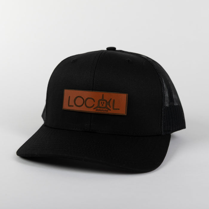 Leather Local Trucker - Black