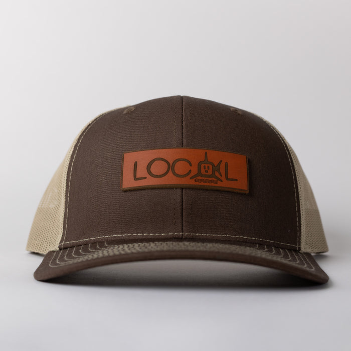 Leather Local Trucker - Brown/Khaki
