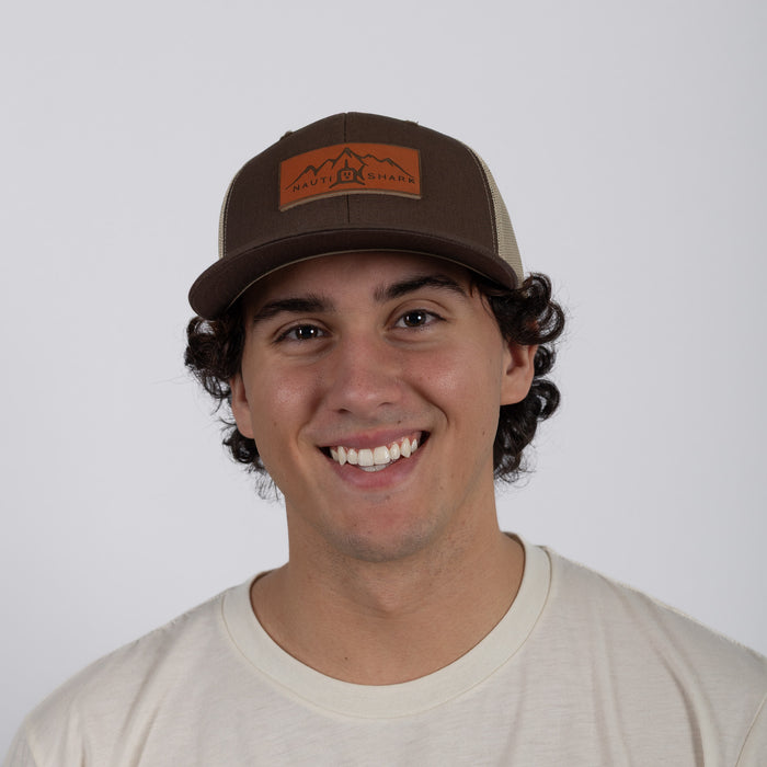 Leather Mountain Trucker - Brown/Khaki