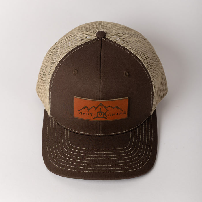 Leather Mountain Trucker - Brown/Khaki
