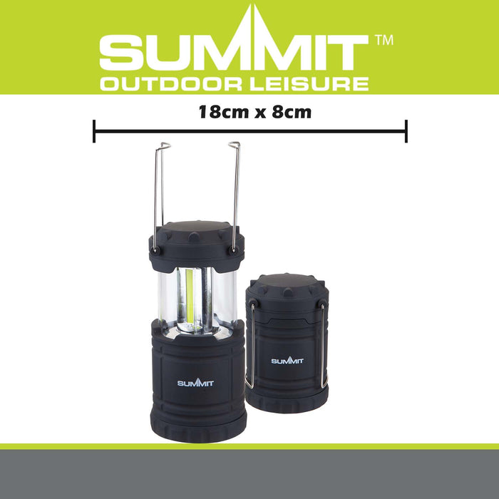 LED Collapsible Lantern  Black - 18cm x 8cm