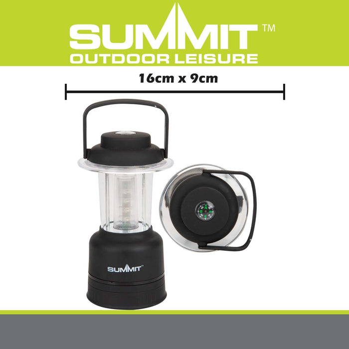 LED Lantern with Dimmer  Black - 16cm x 9cm