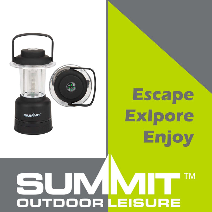 LED Lantern with Dimmer  Black - 16cm x 9cm
