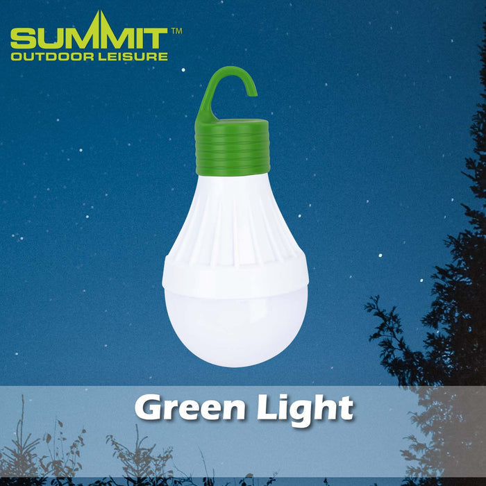 LED Orb Light Bulb with Caribiner Good for Days Out Green - 12cm x 6cm