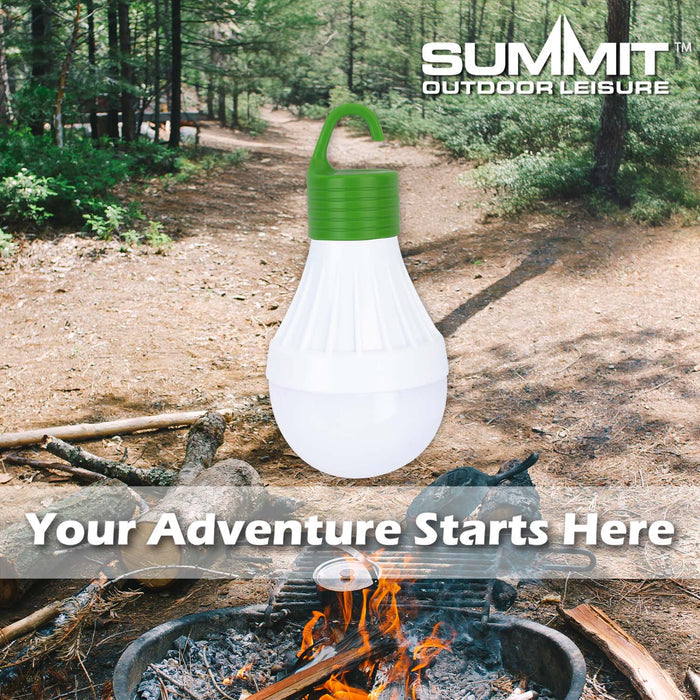 LED Orb Light Bulb with Caribiner Lifetime Charged Green - 12cm x 6cm