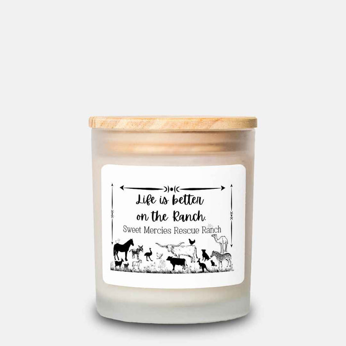 Life is Better on the Ranch - SMRR Candle Frosted Glass