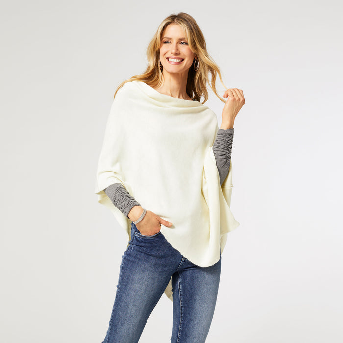 Lightweight Poncho - White
